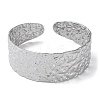 Non-Tarnish 304 Stainless Steel Hammered Textured Cuff Bangles for Women BJEW-Q770-03P-2