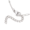 304 Stainless Steel Paperclip Chain Satellite Chain Bracelet Making BJEW-JB13071-02-4