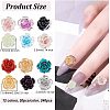 240Pcs 12 Style Camellia Transparent Resin Cabochons MRMJ-OC0003-41-2