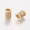 Brass Cubic Zirconia European Beads ZIRC-F001-76G-2