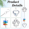 Colorful K9 Glass with Alloy Suncatchers for Outdoor Garden Hanging Decoration HJEW-WH0069-38A-3