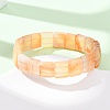 Dyed & Heated Natural Carnelian Faceted Beaded Stretch Bracelets for Women BJEW-K251-08E-2