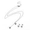 Flat Round 304 Stainless Steel Jewelry Sets SJEW-H302-10-2