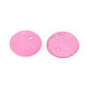 Spray Painted Natural Capiz Shell Disc Charms X1-BSHE-T014-02F-2