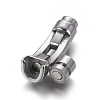 304 Stainless Steel Magnetic Clasps with Glue-in Ends STAS-F212-015P-2