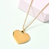 304 Stainless Steel Pendant Necklaces for Women NJEW-U040-02C-G-2