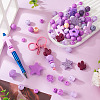92Pcs Transparent Silicone Focal Beads SIL-TA0002-85C-7