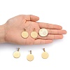 Ion Plating(IP) 304 Stainless Steel Pendants STAS-P115-09G-5
