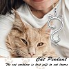 Rhodium Plated 925 Sterling Silver Cat Pendant Necklace for Women JN1047A-6