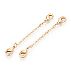 Brass Cable Chain Chain Extender KK-ZX024-37G-B-2