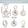 1Pc Natural Baroque Keshi Pearl Freshwater Pearl Round Pendants PEAR-BBC0001-25B-2