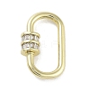 Brass Micro Pave Cubic Zirconia Keychain Rings KK-M293-50G-1