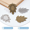DIY Blank Leaf  Pendant Making Kit DIY-GO0001-74-3