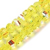 Transparent Electroplate Glass Beads Strands GLAA-Q099-C01-05-1