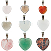18pcs 9 styles Natural & Synthetic Mixed Gemstone Pendants G-SC0002-59-1