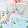 80Pcs 8 Style Transparent Acrylic Pendants PALLOY-TAC0201-7