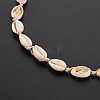 Natural Shell Beaded Necklace and Bracelet SJEW-T002-01-5