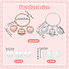 2Pcs 2 Colors Iron Rhinestone Multi-strand Stretch Round Oval Charms Bracelets BJEW-DR00009-2