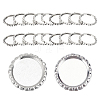 100Pcs 2 Styles Iron Pendant Cabochon Settings FIND-DR0001-44-1