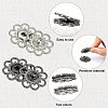 20 Sets 2 Colors Hollow Alloy Snap Buttons BUTT-NB0001-38-5