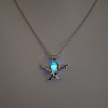Alloy with Luminous Resin Bead Inside Pendant Necklaces for Women Men FS-WG4D5C2-09-1