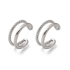 Brass Cuff Earrings EJEW-I249-16P-2