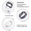 Unicraftale 12Pcs 2 Colors 304 Stainless Steel Finger Ring RJEW-UN0001-18-4