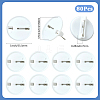80Pcs Plastic Brooch Base Settings KY-SC0002-39B-2