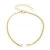 Brass Curb Chain Bracelet Making KK-CBADBBF-05G-1
