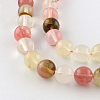 Tigerskin Glass Round Bead Strands X-G-R342-8mm-19-3