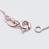 925 Sterling Silver Box Chain Necklaces STER-F039-40cm-03RG-2