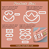 4 Sets 4 Styles Plastic Clay Pressed Molds AJEW-SC0004-09C-2