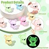 30Pcs 6 Colors Luminous Resin koala Ornaments DJEW-CJ0001-18-3