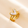304 Stainless Steel Heart Cuff Rings QJ7925-8-1