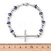 201 Stainless Steel Link Chain Bracelets BJEW-A032-01P-02-3