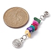 Dyed Synthetic Turquoise Chip Pendants PALLOY-JF02238-03-4