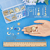 DIY Brass Star Moon Sun Leverback Earring Making Kit DIY-SC0025-86-3