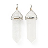 Natural Quartz Crystal Pointed Pendants G-M378-01P-A31-5