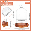 Heart Glass Dome Cover AJEW-WH0505-28A-2