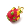 Brass Enamel Charms KK-P303-06F-G-2