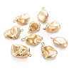 Electroplate Freshwater Shell Pendants SHEL-T018-12G-03-1