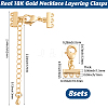 8Pcs Brass Chain Extenders FIND-BBC0004-99B-2