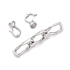 Brass Fold Over Clasps KK-P291-18P-2