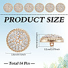 14Pcs 1-Hole Alloy Glass Shank Buttons BUTT-MA0001-16A-KCG-2