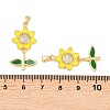 Brass Micro Pave Clear Cubic Zirconia Pendants KK-F931-12G-3