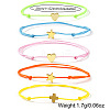 5Pcs Polyester Adjustable String Bracelet Set TN0699-3