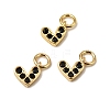 Brass Micro Pave Cubic Zirconia Charms ZIRC-F111-08G-01-1