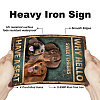 Vintage Metal Tin Sign AJEW-WH0189-131-3