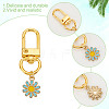 24Pcs 6 Colors Alloy Enamel Pendant Decorations HJEW-GO00009-3