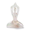 Electroplate Natural Quartz Crystal Yoga Goddess Decorations DJEW-F013-03A-1
